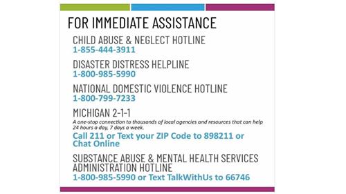 Immediate Assistance Numbers